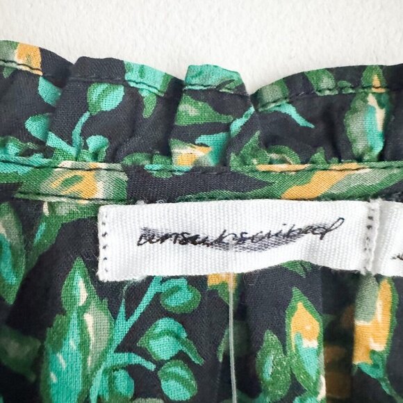 Unsubscribed Dark Moody Florals Black Green Mini Dress S - Picture 5 of 7